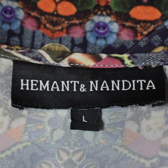 Anthropologie Hemant & Nandita Sleeveless Print Dress - Picture 8 of 8